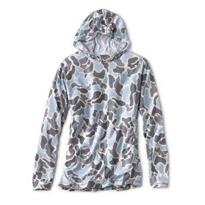 Orvis drirelease Men’s Printed Hoodie in True Blue Camo, Size Large